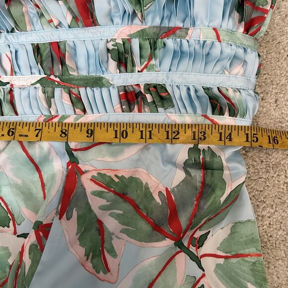 NWT Anthropologie Hutch Ruched Jumpsuit Size 4 Tropical Beach Boho Wide Leg $198 - Picture 12 of 14